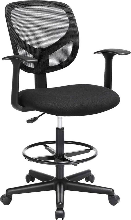 FurnStar bureaustoel Ergonomische Bureaustoel Met wieltjes Zwart