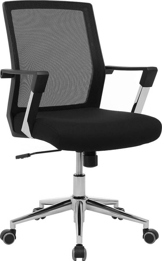 FurnStar bureaustoel Met wieltjes Zwart