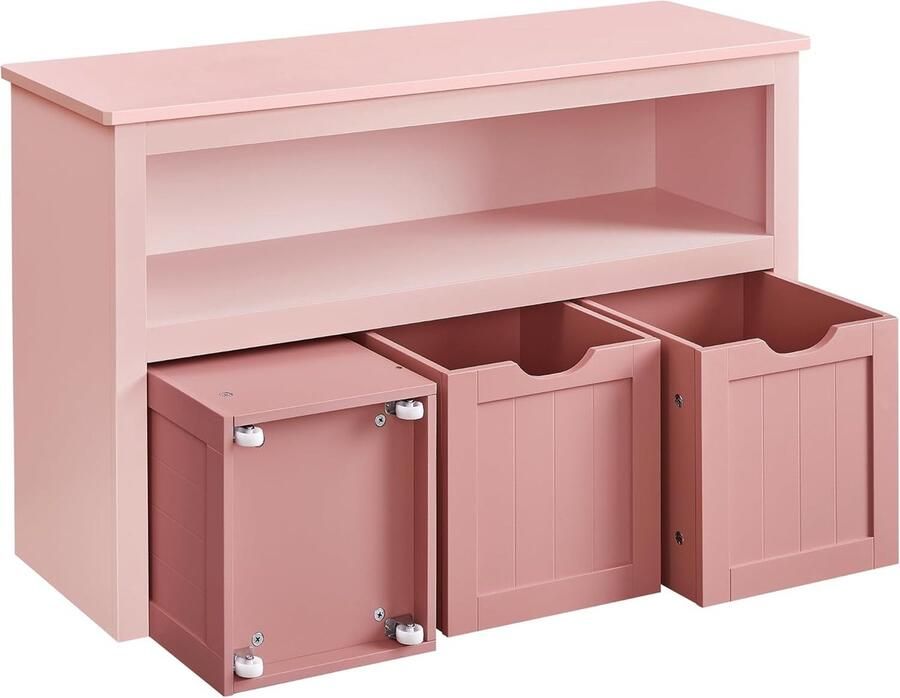 FurnStar Schoenenrek – Ruimtebesparend Stabiel en Verstelbaar – met wielen Ideaal voor Woonkamer Hal & Slaapkamer Schoenenrek hout – 30 x 102 x 60 cm – Zandbeige