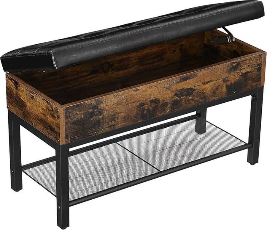 FurnStar schoenbank Schoenenrek Opbergruimte onder de zitting Schoenenkast 150 kg draagvermogen ‎70 x 30 x 45 cm