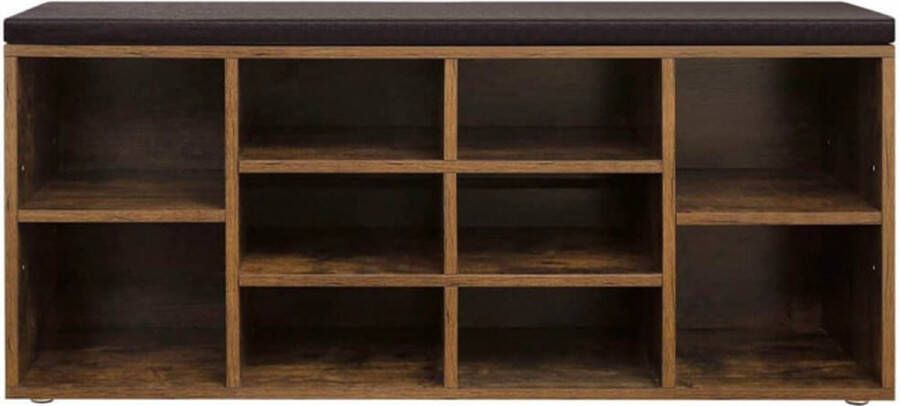 FurnStar schoenenkast 104x30x48 cm Bruin Zwart