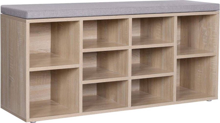 FurnStar schoenenkast 104x30x48cm Licht Bruin