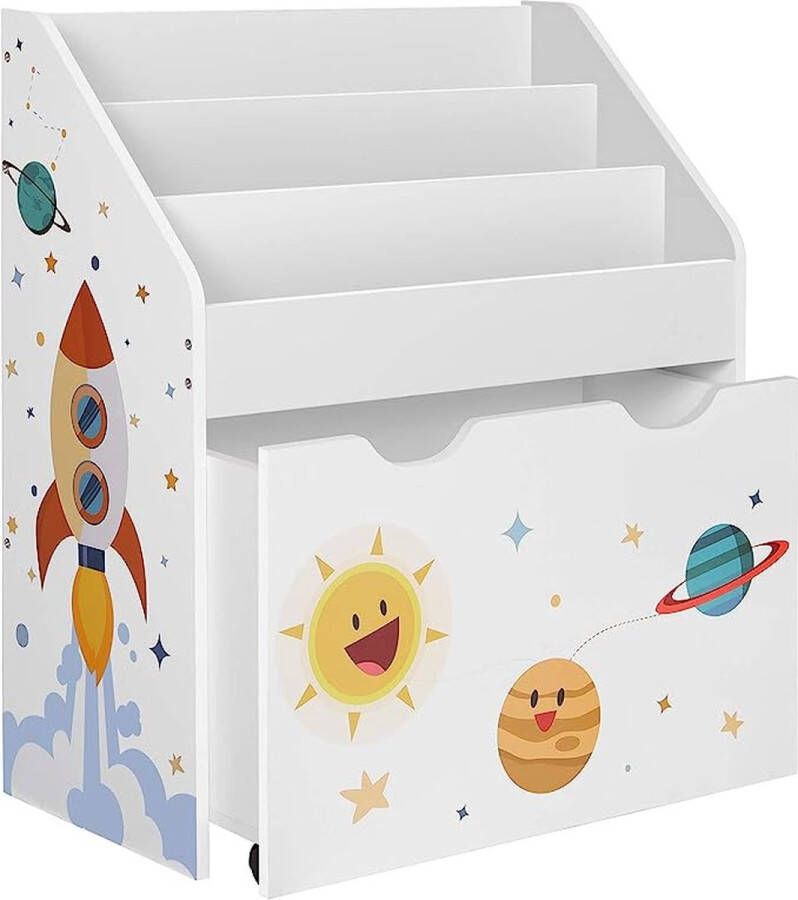 FurnStar speelgoedkast Kinder boekenkast Kinderkamer boekenrek 63x30x70cm