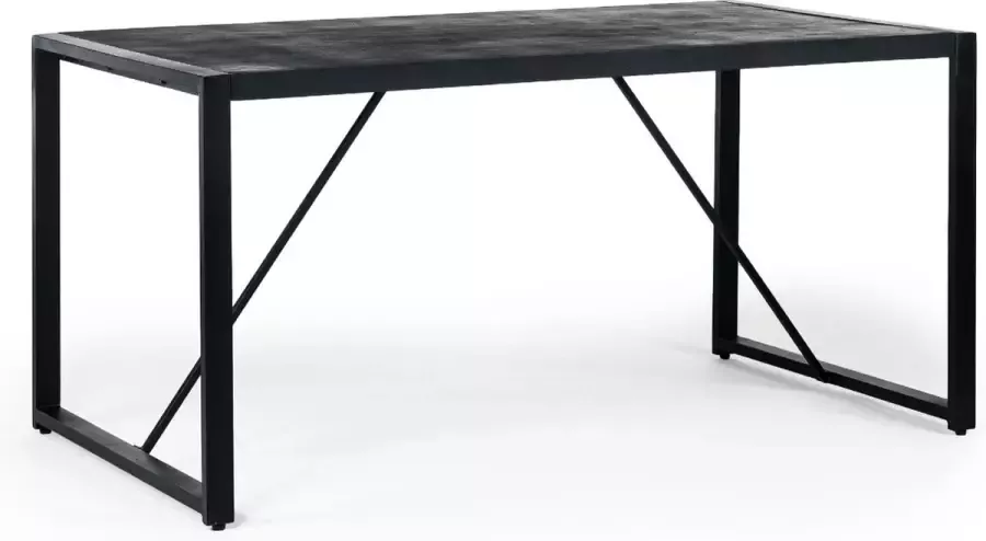 Furntastik Braga Eetkamertafel 160x90 cm zwart