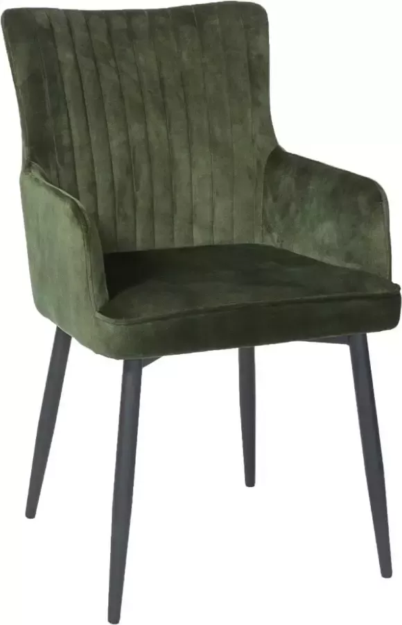 Furntastik Lomellina Eetkamerstoel Vintage Velvet groen - Foto 2