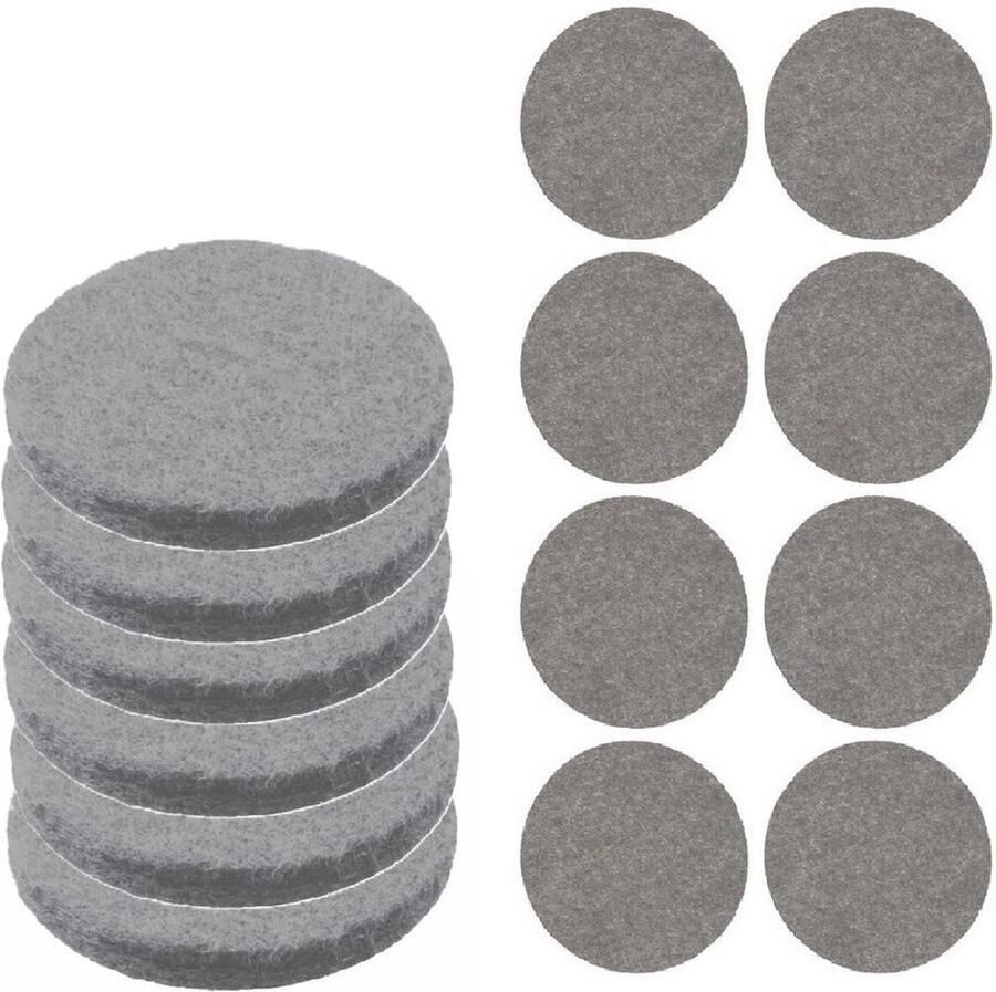 FX Tools Meubelviltjes antislip onderleggers grijs 100x kunststof rond 3 formaten mix van 15-50 mm vloerbeschermers