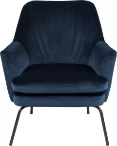 Hioshop Chisa fauteuil loungestoel blauw.