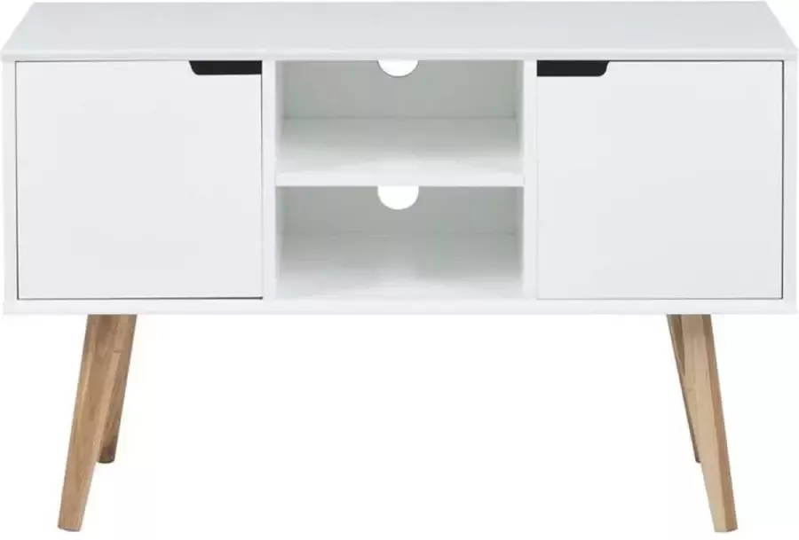 Hioshop Mena tv-dressoir wit met 2 deurtjes.