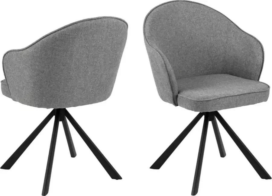 Giga Living Eetkamerstoel Oland Met Armleuning Lichtgrijs Malmo