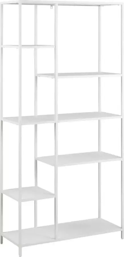 Hioshop Nest boekenkast met 6 legplanken wit. - Foto 2