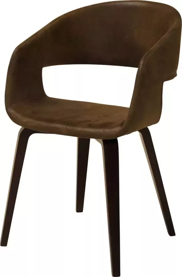 Hioshop 2 X Nohr Eetkamerstoel Bruin.
