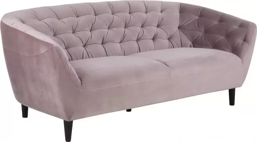 Hioshop Rian 3-zitsbank dusty rose met zwarte poten. - Foto 2