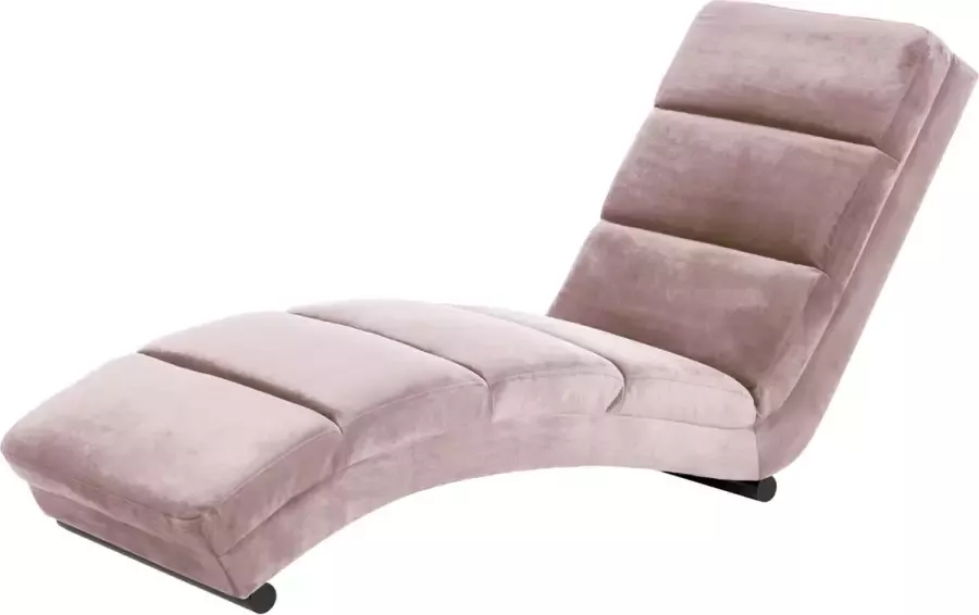 Hioshop Sanne chaise longue ligstoel dusty rose.