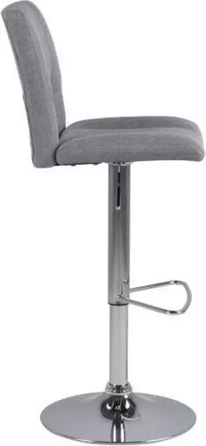 Hioshop Sys barhocker lichtgrijs stof. - Foto 1