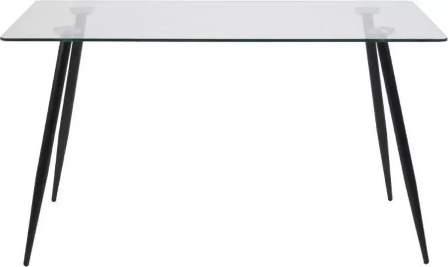 Actona FYN Willy Eetkamertafel 140x80x75 cm Zwart glas