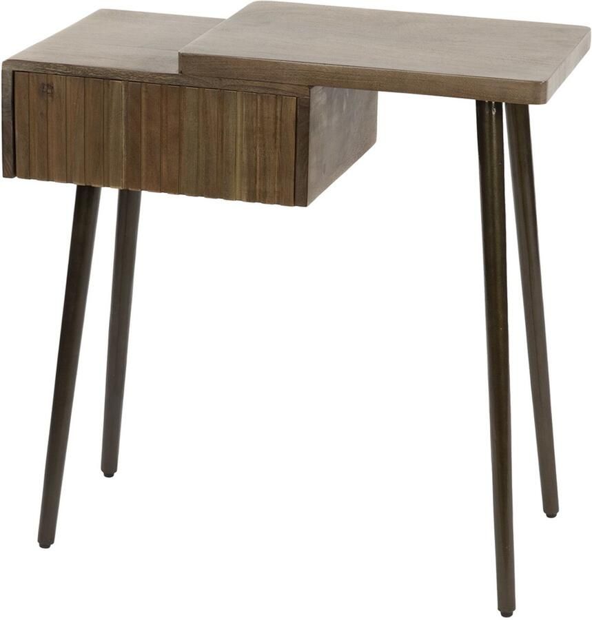 G***-M Giga Meubel Nachtkastje Carve Rechts Bruin Acaciahout 60x30x60cm - Foto 2