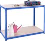 G-Rack 0029 Garagerek Blauw gepoedercoat roestvrij staal 1 vak - Thumbnail 2