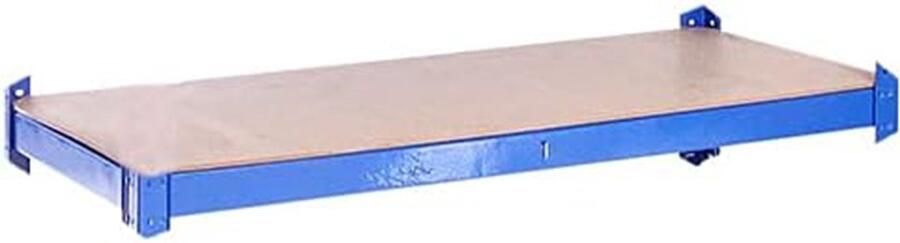 G-Rack Enkele extra plank voor -stellingkast 90 x 40 cm extra laag voor zware garagestellingkasten voor werkplaats schuur nutsvoorziening Metalen opbergplanken Blauw draagvermogen 175 kg - Foto 2