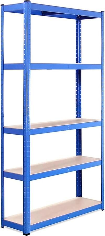G-Rack garagerek: 180 cm x 90 cm x 30 cm Enkele baai blauwe eenheid met 5 lagen 175 kg laadgewicht per laag (875 kg per rek) voor uw garage en elders! Plankeenheid Van Racking