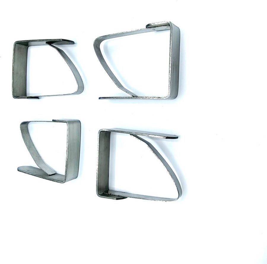 Gadgetpoint Tafelklem RVS Tafelkleedhouder Klemmen 4 stuks Sinterklaas Cadeau Kerst Cadeau Kerstmis