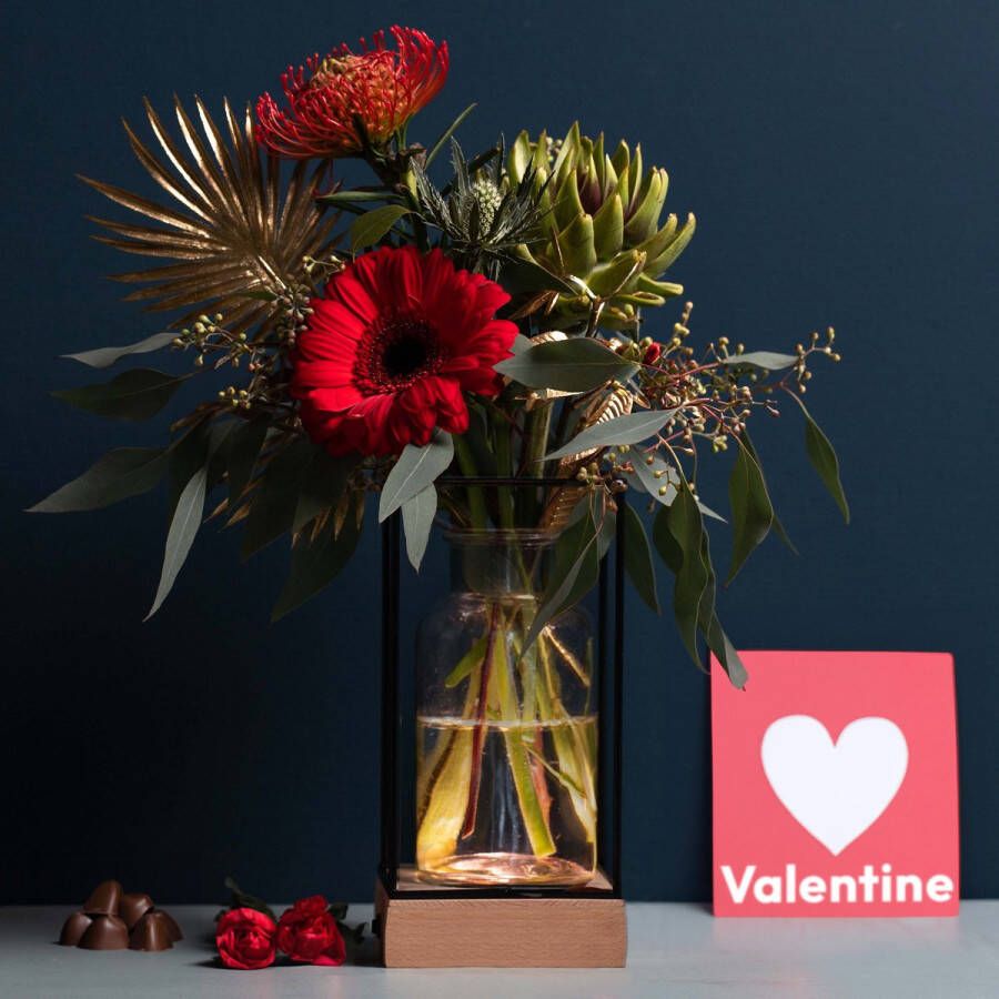 Gadgy Vaas met LED Verlichting Vaaslamp Kerstversiering Kerst Decoratie Woonkamer Tafel Glazen Vaas met Lamp Kerstcadeau Hydroponie Vase Tafellamp Kerstverlichting op batterij Ø11CM Cadeau voor Vrouw - Foto 2