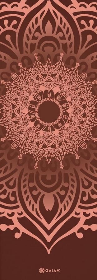 Gaiam Yoga Mat Intense Rust Sundial Layers 5 mm