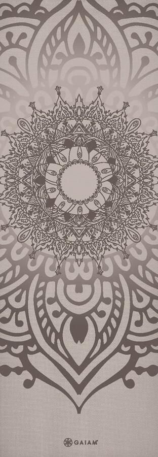 Gaiam Yoga Mat Sustained Grey Sundial Layers 5 mm