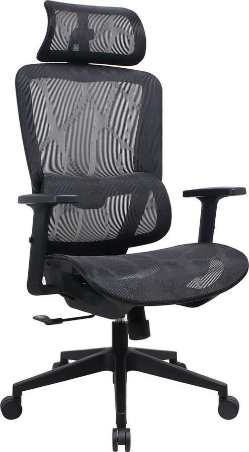 Game Hero OFFICE HERO Trader X1 Ergonomische Bureaustoel voor Volwassenen Kantelfunctie Mesh 130KG Zwart - Foto 2