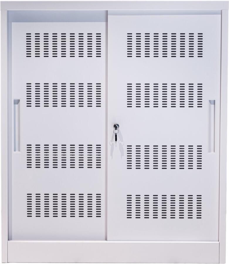 Game Hero Schuifdeurkast Kantoorkast met slot Archiefkast Dossierkast Wit