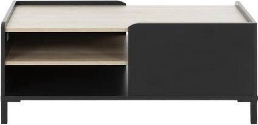 Diagone Salontafel Arnhem 60x106 industrieel zwart kastanje Gautier Salontafel Zwart Spaanplaat - Foto 3