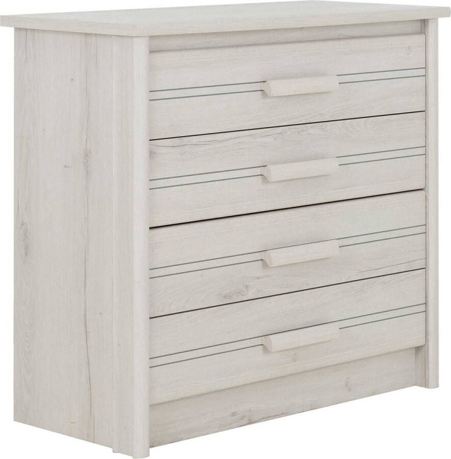 Gami Commode Morris 4 lades gebleekte helvezia eik