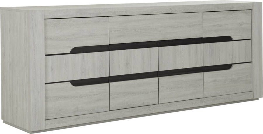 Gami Dressoir Lanthe 221cm 4 deuren & 1 lade Laguna eik