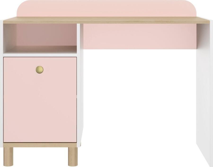 Gami Kinderbureau Romy 110 X 52 X 85 Cm Wit-pastelroze Gautier Bureau Wit; Roze MDF - Foto 2