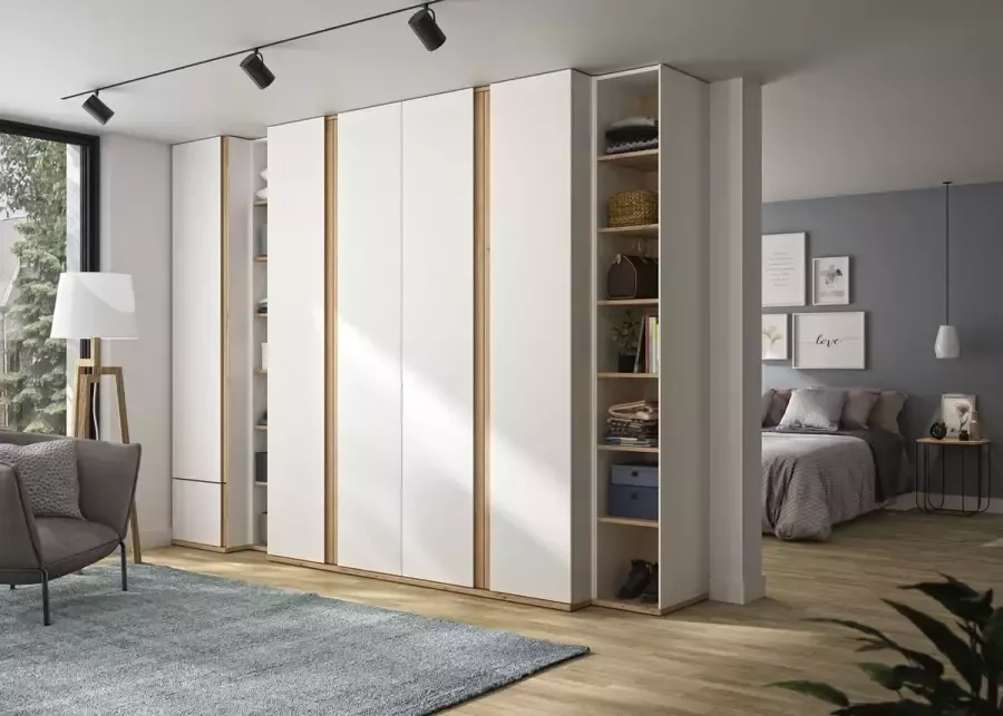 Gami Kledingkast Birger 100 cm 2 deuren wit - Foto 2