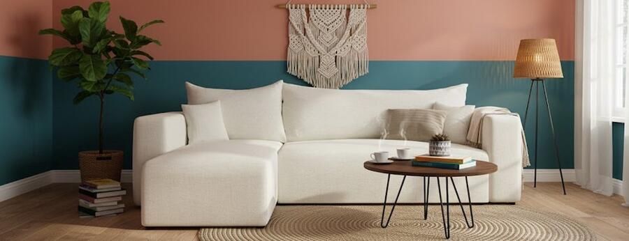 Ganeey CosyLuxe Hoekbank met Slaapfunctie en Bedlade – 3-zits Slaapbank – Links Rechts Monteerbaar – 248x145 cm – Beige – Modern Design