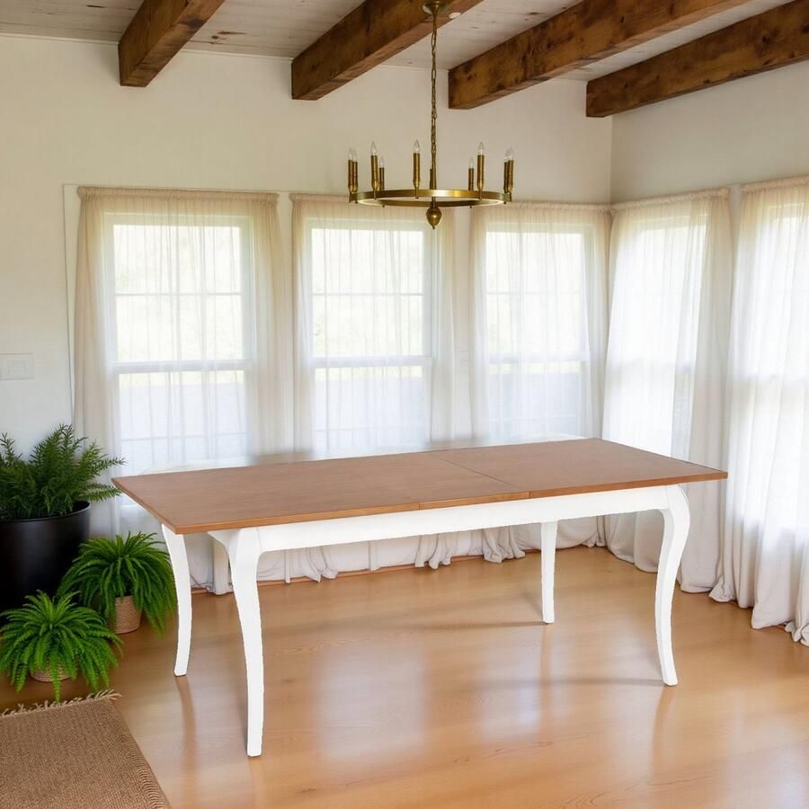 Ganeey Forenza Uitschuifbare Eettafel – Houten Tafel met Beukenfineer – 160-240 cm – Robuust & Elegant – Geschikt voor 10 Personen – Eenvoudig te Monteren – Houtkleur