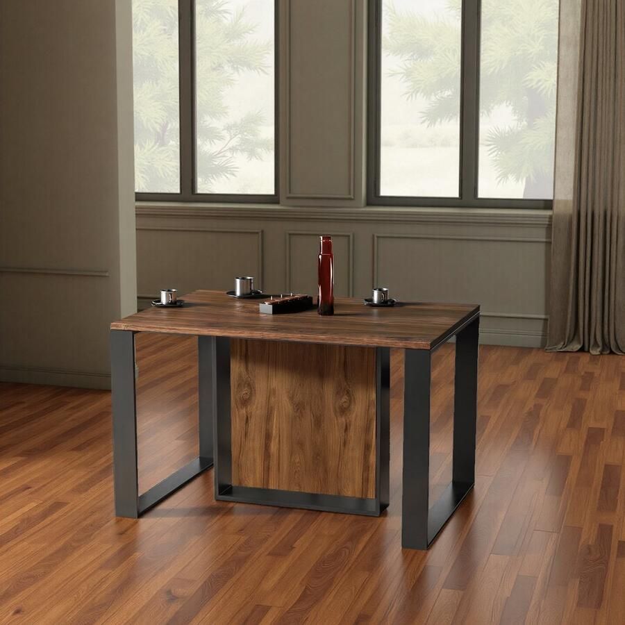 Ganeey Herouville Uitschuifbare Eettafel – Stirling Eiken – Rechthoekig – 12 Personen – Hout & Fineer – Luxe & Robuust Design voor Eetkamer en Keuken