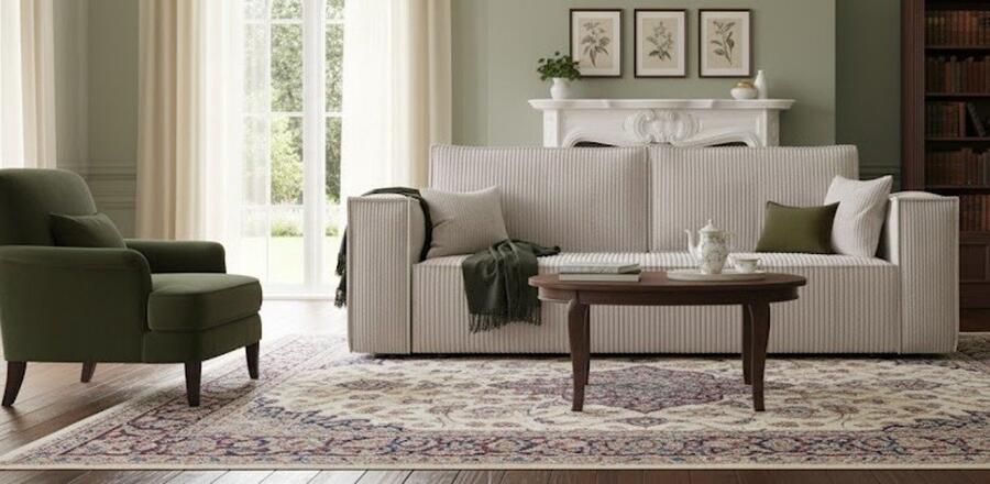 Ganeey Luxe 3-Zits Slaapbank met Opbergruimte – Comfortabele Bedbank van Ribfluweel – 255x105 cm – Uitschuifbaar tot 200x155 cm – Modern Design – Beige – Zonder Gereedschap te Monteren