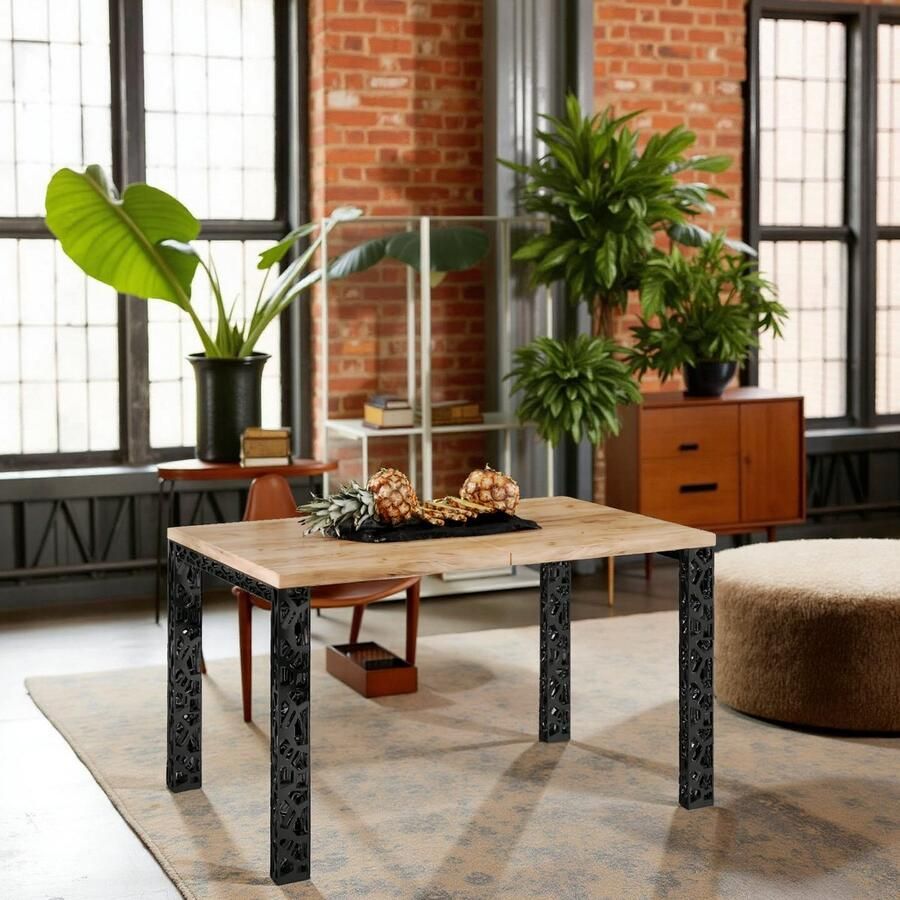 Ganeey Uitschuifbare Eettafel Prenova – Houten Eettafel met Verlengfunctie – Gouden Eiken Tafelblad – 12 Personen – 80 130 x 220 265 x 76 cm – Moderne Design Eettafel