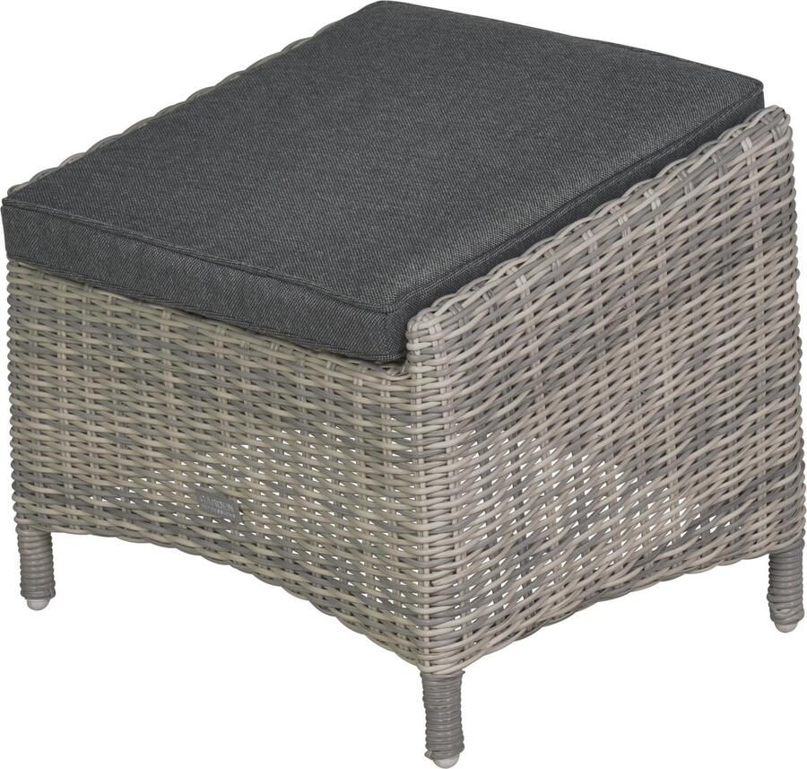 Garden Impressions Cuba voetenbank vintage willow reflex black