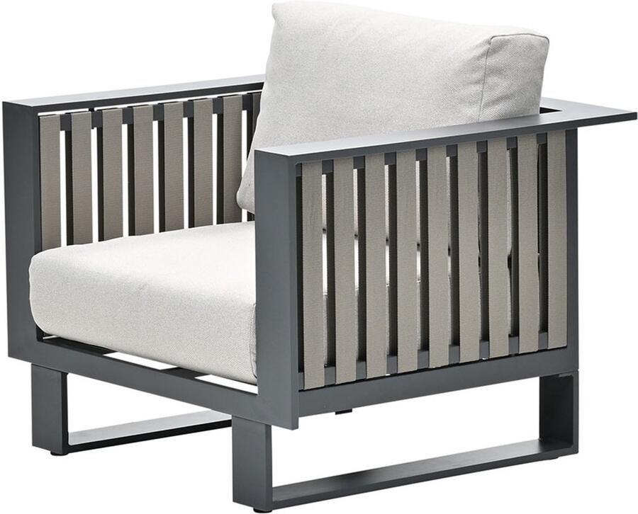 Garden Impressions Bologna lounge fauteuil carbon black taupe desert sand - Foto 2