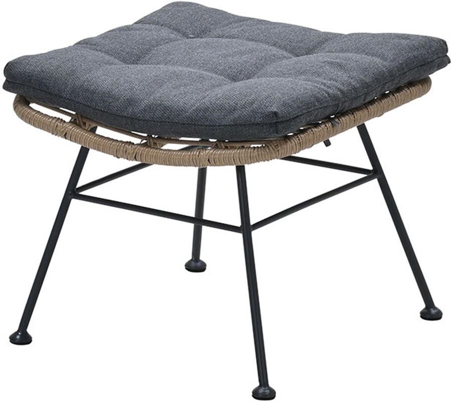 Garden Impressions Voetenbank voor Luna Libelle natural rotan mystic grey
