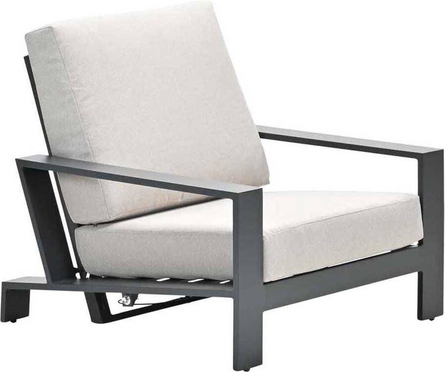 Garden Impressions Lincoln verstelbare fauteuil carbon black desert sand