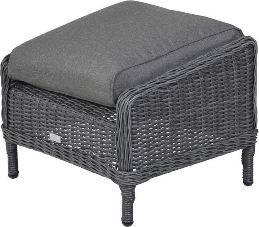 Garden Impressions Tennessee hocker 45x45 organic grey antraciet