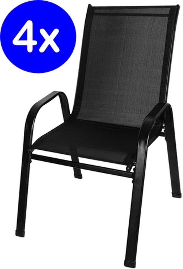 Gardlov Set van 4 Tuinstoelen Weerbestendig Comfortabel en Eenvoudig te Monteren