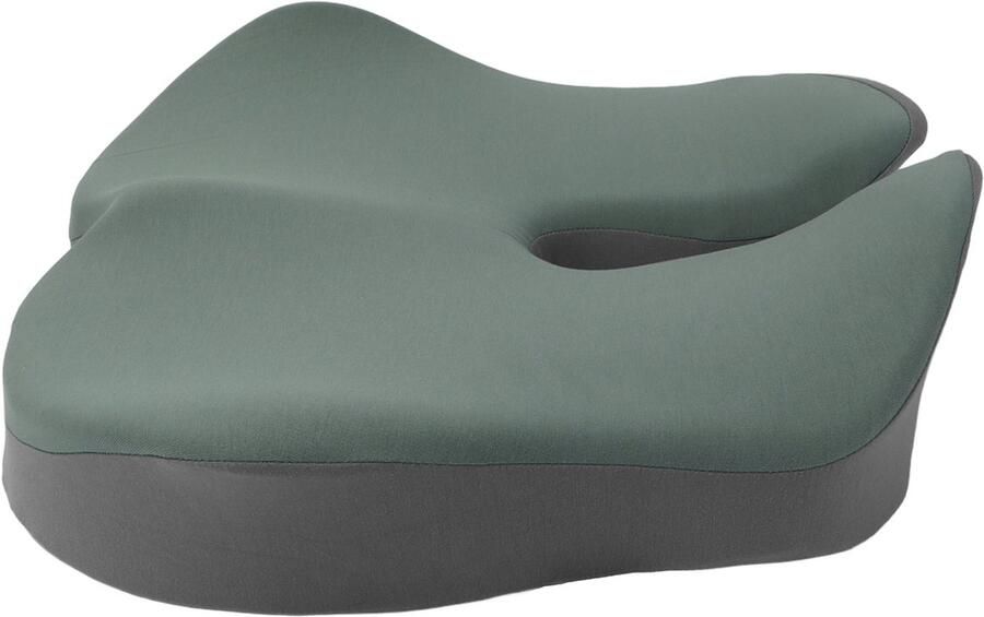 GARRYFIZH Universeel Traagschuim Zitkussen – Verkoelend Ademend & Drukverlagend Ergonomisch Zitkussen voor Bureaustoelen Studentenbanken en Krukken Matcha Groen & Lichtgrijs