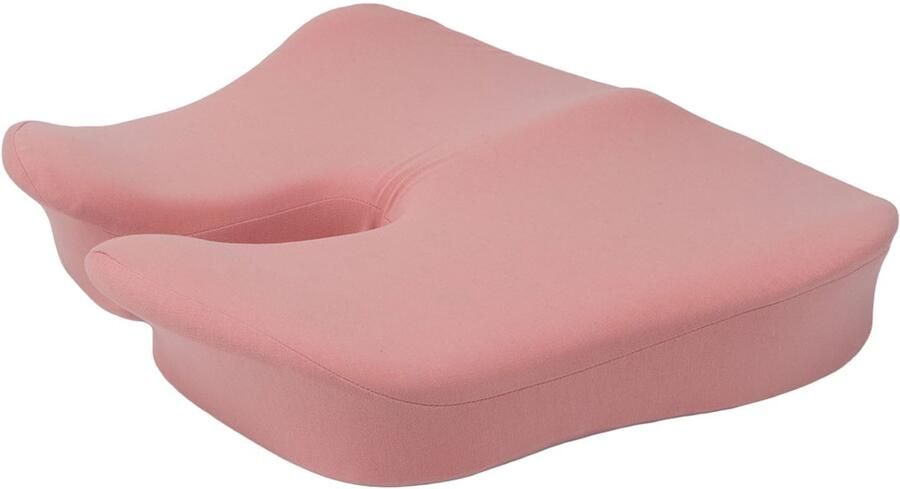 GARRYFIZH Universeel Traagschuim Zitkussen – Verkoelend Ademend & Drukverlagend Ergonomisch Zitkussen voor Bureaustoelen Studentenbanken en Krukken Roze