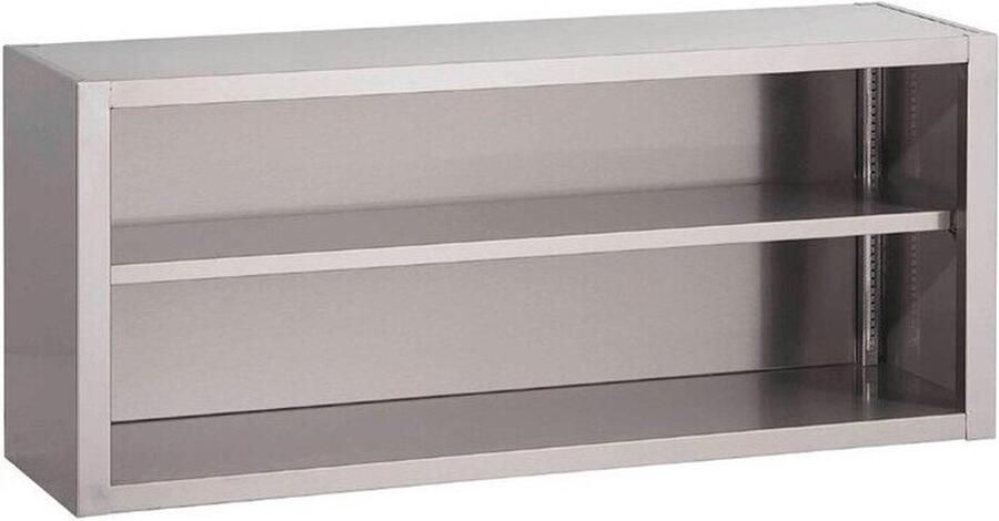 Gastro M RVS Open Wandkast 80x40x60cm GN175 Horeca & Professioneel