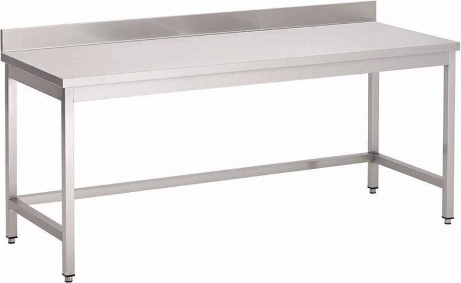 Gastro M RVS Werktafel Zonder Onderblad Achteropstand 120x70x85cm GN116 Horeca & Professioneel