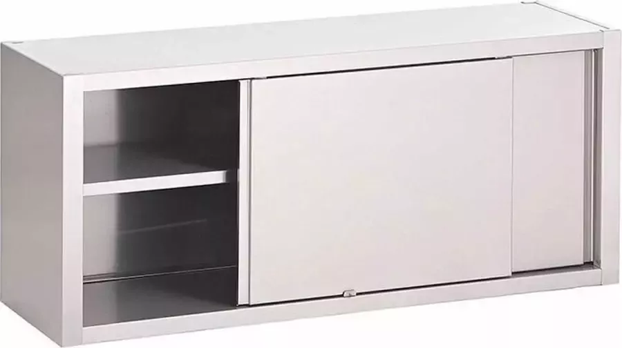 Gastro Inox Gastro-Inox RVS Wandkast Met Schuifdeuren 1900(l)x400(d)x600(h)mm Gastro-Inox 303.111